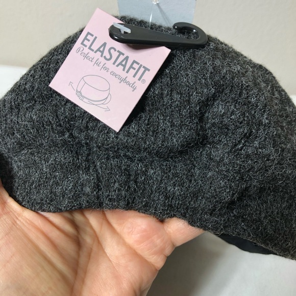 David & Young Cadet Cap Unisex One Size Dark Gray Elastic Band Back Lined Hat - Picture 8 of 12